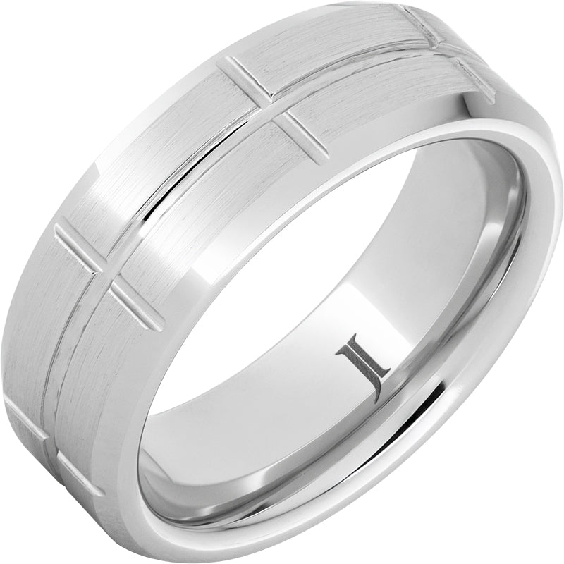 Grid – Satin Finish Grid Pattern Serinium® Ring