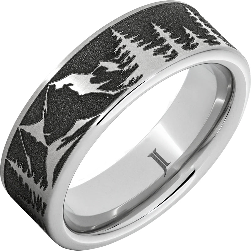 Serinium® Mountain Pine Forest Scene Ring