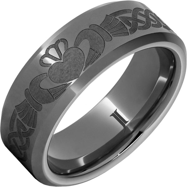 Tungsten Ring,Tungsten Claddagh Rings,Celtic Claddagh Wedding Rings,Celtic factory Band for Men & Women,7MM Tungsten Celtic Claddagh Rings TCR728